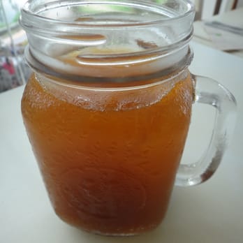 Market Basket - Iced tea in a unique glass - Seafood Near Me - Muntinlupa, NCR