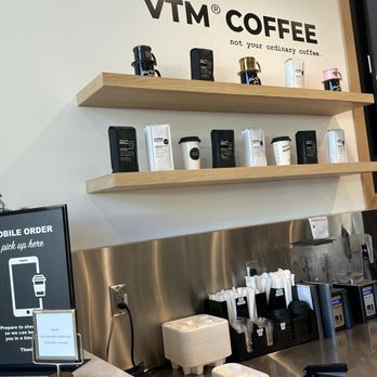 Blk Dot Coffee - The counter to pick up your drink - Coffee & Tea Near Me - Irvine, California