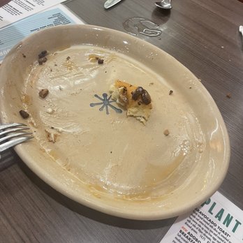 Snooze, an A.M. Eatery - Cinnful pancake. Cinnamon, icing/syrup, candied pecans, light syrup - Breakfast & Brunch Near Me - San Antonio, Texas Snooze, an A.M. Eatery - Cinnful pancake. Cinnamon, icing/syrup, candied pecans, light syrup - Breakfast & Brunch Near Me - San Antonio, Texas