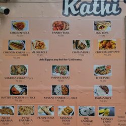 Kathi Roll On The Falls - Menu
