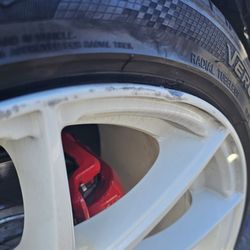 Torres wheels - Hit a curb getting into drive way. Close up