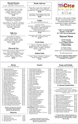 Menu photo 6 118 Cafe Simi Valley, CA