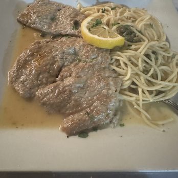 La Bella Napoli - Veal piccata with pasta. I almost licked the plate. - Italian Near Me - St. Cloud, Florida