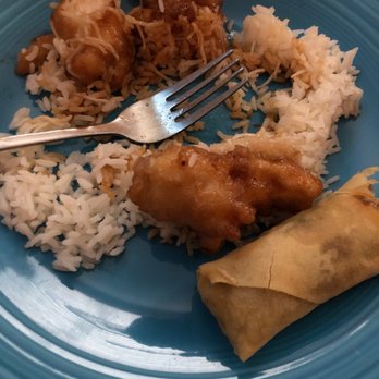P.F. Chang's - Inedible honey chicken aka vinegar chicken and Inedible spring roll. I took a couple of bites but it went in the garbage. - Chinese Near Me - Augusta, Georgia P.F. Chang's - Inedible honey chicken aka vinegar chicken and Inedible spring roll. I took a couple of bites but it went in the garbage. - Chinese Near Me - Augusta, Georgia