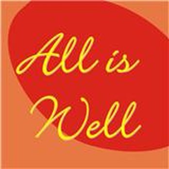 All is Well - Our sign on the rock wall below the teepee - Psychic Mediums Near Me - Taos, New Mexico