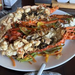 Los Arcos - Grilled lobster.  Off menu.