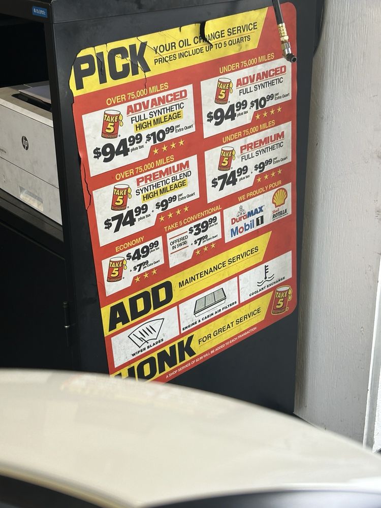TAKE 5 OIL CHANGE Updated September 2024 207 S Pleasantburg Dr, Greenville, South Carolina