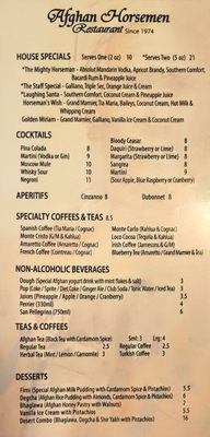 Menu photo 5 Afghan Horsemen Restaurant Vancouver, BC Menu photo 5 Afghan Horsemen Restaurant Vancouver, BC