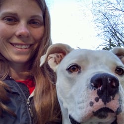Kara's Critter Care - Temperance dog walkers. Einstein and me, Kara.