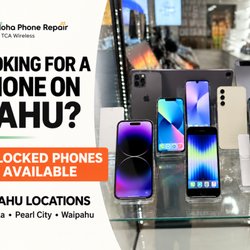 Aloha Phone Repair by TCA Wireless - Waipahu - Looking for an unlocked phone on Oahu? TCA Wireless has iPhones, Samsung phones, and more available at our Kaheka, Pearl City, and Waipahu.