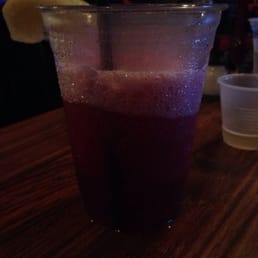 Vodka Drink - Blueberry flavoring with too much ice. In a plastic cup. Hmm..hoping meal doesn't come on paper plates.. Vodka Drink - Blueberry flavoring with too much ice. In a plastic cup. Hmm..hoping meal doesn't come on paper plates..