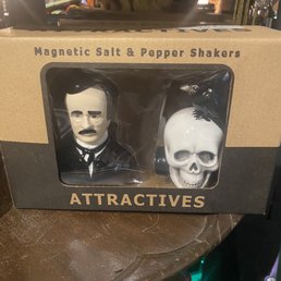 A random Edgar Allen Poe salt and pepper shaker.
