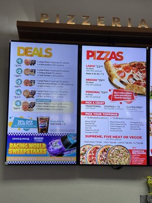 Menu photo 1 Chuck E. Cheese Concord, CA