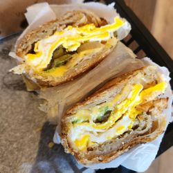 Catpurrccinos - Croissant with eggs and cheese and veggies