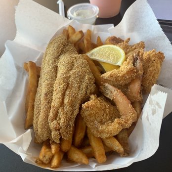 Tasty Tails - Fried Shrimp and Fried Catfish Combo - Seafood Near Me - Dallas, Texas