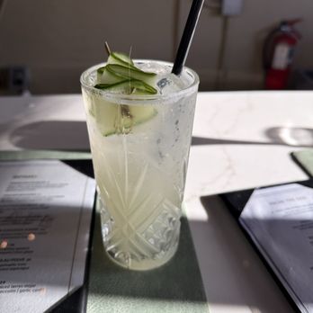 Mai-Tiki Restaurant - The "Fresh" drink with Tito's Vodka, pressed cucumber, lychee liquor and lime juice. Very refreshing and tasty! - New American Near Me - Stuart, Florida
