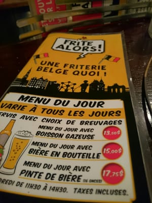 Menu photo 8 Frite Alors! Quebec City, QC Menu photo 8 Frite Alors! Quebec City, QC
