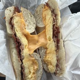 Bacon, egg, and cheese bagel
