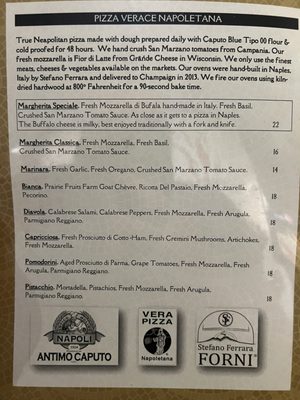 Menu photo 1 Pizzeria Antica Champaign, IL Menu photo 1 Pizzeria Antica Champaign, IL
