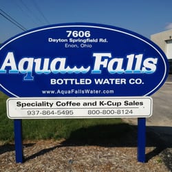 Aqua Falls Bottled Water - Sign out front...