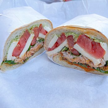 Limoncello - The Caprese Sandwich - Added garlic herb turkey, spicy sauce and pesto - A must! - Sandwiches Near Me - San Francisco, California Limoncello - The Caprese Sandwich - Added garlic herb turkey, spicy sauce and pesto - A must! - Sandwiches Near Me - San Francisco, California