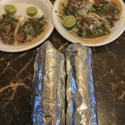 TACOS DE CARNITAS CON CUERRITO  TACOS DE BUCHE  BURRITOS DE ASADA