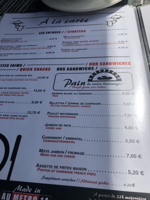 Menu photo 2 Au Métro Paris, 75 Menu photo 2 Au Métro Paris, 75
