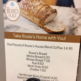 Take home menu Take home menu
