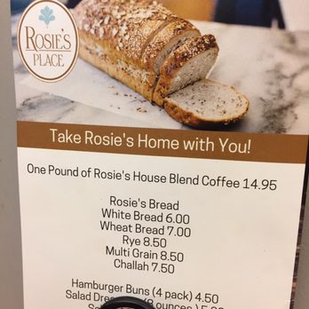 Rosies Place - Take home menu - Cafes Near Me - Zionsville, Indiana Rosies Place - Take home menu - Cafes Near Me - Zionsville, Indiana