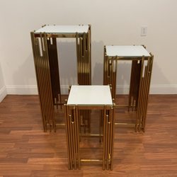 Simply Creative 2 - 3pc rectangle pedestals set rentals and sales