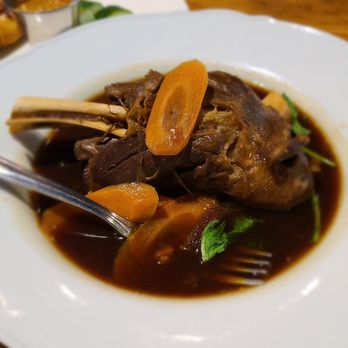 Banana Leaf - Braised Lamb Shank, so tender - Malaysian Near Me - Vancouver, British Columbia