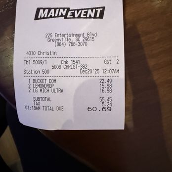 Main Event - Arcades Near Me - Greenville, South Carolina