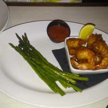 Oceans & Ale - Fried shrimp with asparagus. - Seafood Near Me - Williamsburg, Virginia Oceans & Ale - Fried shrimp with asparagus. - Seafood Near Me - Williamsburg, Virginia