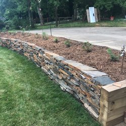 The Rock Shop - Dry stacked stone wall.