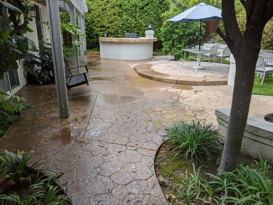 Patio Refresh - This patio received a full exterior detail and maintenance reset designed to restore the space and extend the life of all outdoor materials.
We began with a complete debris removal and surface prep, clearing dirt, leaves, and built-up dust from all hardscape areas. The concrete and pavers were then professionally pressure washed at the appropriate PSI to remove embedded grime, organic buildup, and surface staining without damaging the material.
Outdoor cushions were individually treated and deep cleaned using eco-friendly, pet- and kid-safe cleaning solutions. We targeted surface stains, pollen buildup, and general discoloration, then thoroughly rinsed and reset them for a refreshed, like-new appearance.
All exterior windows and glass surfaces facing the patio were detailed and cleaned to remove water spots, dust, and residue, restoring clarity and brightness to the space. We also removed cobwebs from eaves, patio covers, light fixtures, and corners to ensure a complete finish.
The result is a clean, maintained outdoor living area that feels refreshed, inviting, and ready for everyday use or entertaining — not just visually improved, but properly maintained for longevity. Patio Refresh - This patio received a full exterior detail and maintenance reset designed to restore the space and extend the life of all outdoor materials.
We began with a complete debris removal and surface prep, clearing dirt, leaves, and built-up dust from all hardscape areas. The concrete and pavers were then professionally pressure washed at the appropriate PSI to remove embedded grime, organic buildup, and surface staining without damaging the material.
Outdoor cushions were individually treated and deep cleaned using eco-friendly, pet- and kid-safe cleaning solutions. We targeted surface stains, pollen buildup, and general discoloration, then thoroughly rinsed and reset them for a refreshed, like-new appearance.
All exterior windows and glass surfaces facing the patio were detailed and cleaned to remove water spots, dust, and residue, restoring clarity and brightness to the space. We also removed cobwebs from eaves, patio covers, light fixtures, and corners to ensure a complete finish.
The result is a clean, maintained outdoor living area that feels refreshed, inviting, and ready for everyday use or entertaining — not just visually improved, but properly maintained for longevity.