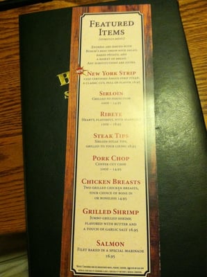 Menu photo 6 Bynum's Steakhouse Martinsville, IN Menu photo 6 Bynum's Steakhouse Martinsville, IN