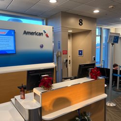 American Airlines - Empty AA desk.