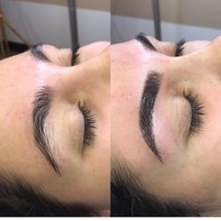 House of Wax - Instagram is shown in screenshot, these are microbladed brows I did.