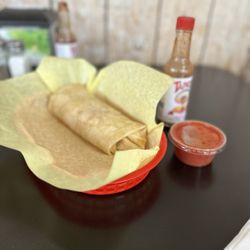 Nick's Deli - Machaca burrito with salsa
