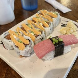 Sadako Japanese Restaurant - Spicy Salmon Roll, Fatty Tuna nigiri