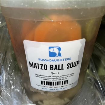 Russ & Daughters - Brooklyn - Matzo Ball Soup - Bagels Near Me - Brooklyn, New York Russ & Daughters - Brooklyn - Matzo Ball Soup - Bagels Near Me - Brooklyn, New York