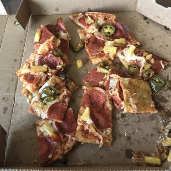 Domino's Pizza - This is how my pizza got delivered today.. thanks a lot for ruining my dinner plans - Pizza Near Me - Bell, California
