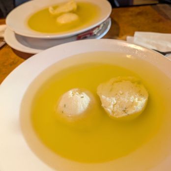 Chillers Grill - Matzo ball soup. Big plate clear broth - Breakfast & Brunch Near Me - Fort Lee, New Jersey Chillers Grill - Matzo ball soup. Big plate clear broth - Breakfast & Brunch Near Me - Fort Lee, New Jersey