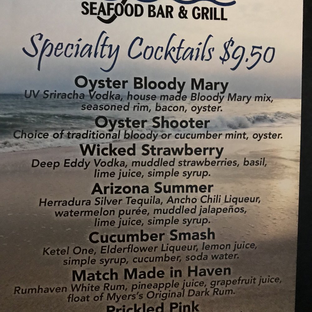 High Tide - This is the happy hour menu! - Seafood Near Me - Gilbert, Arizona High Tide - This is the happy hour menu! - Seafood Near Me - Gilbert, Arizona