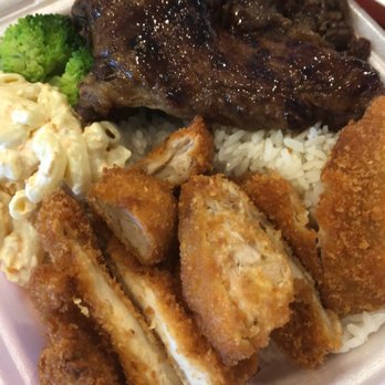 Aloha Express - Aloha BBQ Mix added Chicken Katsu instead of BBQ Chicken - Hawaiian Near Me - Visalia, California