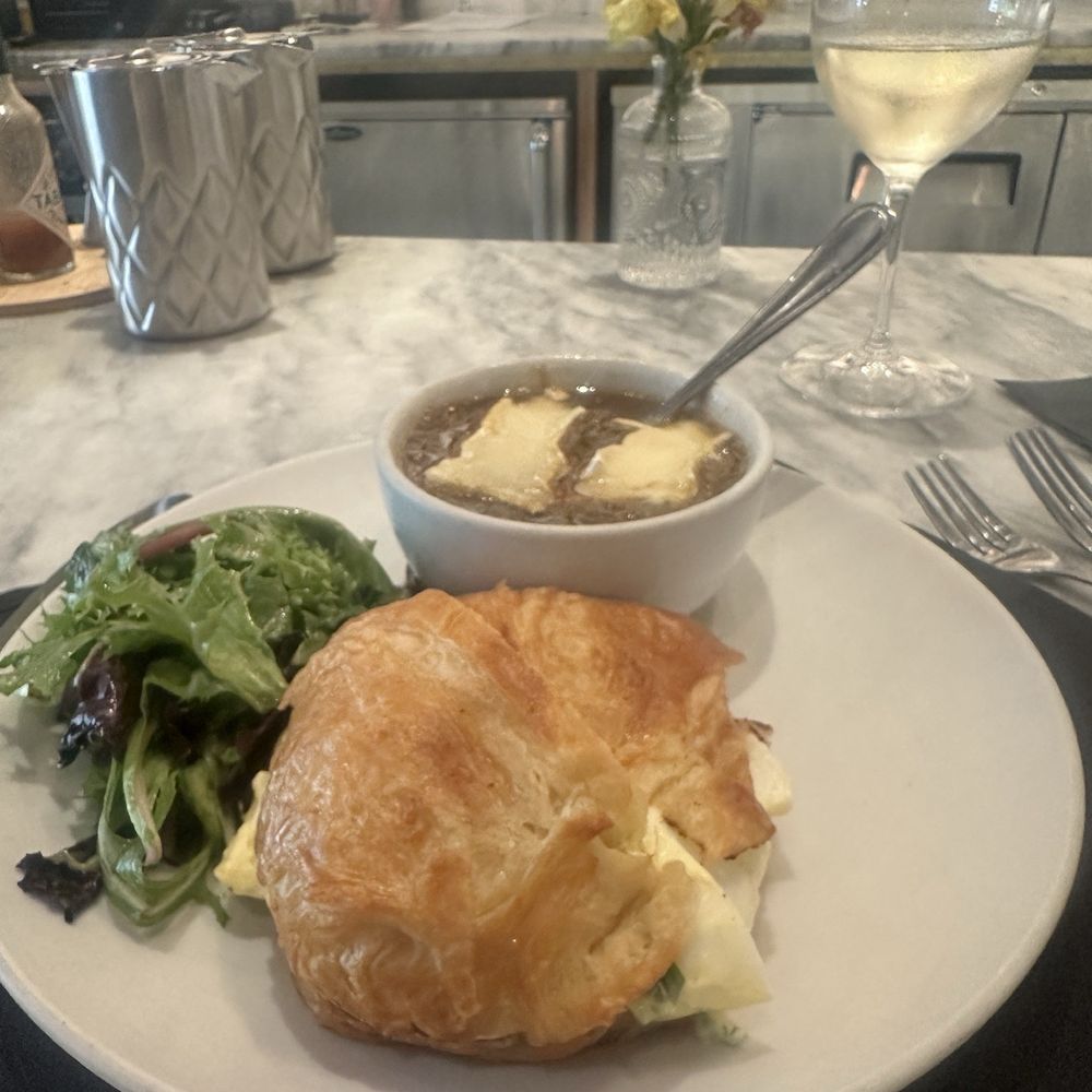 French Hen - Egg salad sandwich, French onion soup, salad - French Near Me - Tulsa, Oklahoma