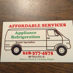 Affordable Services - His business card & magnet.