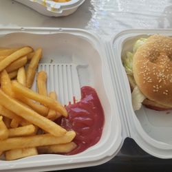 Angelo's Pizza & Wings & Mini Market - Burger and large fries