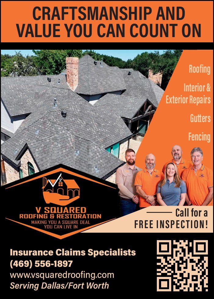 Slide of V Squared Roofing and Restoration