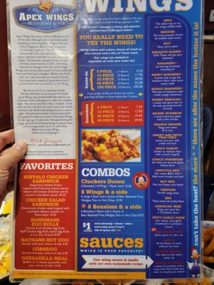 Menu photo 3 Apex Wings Apex, NC Menu photo 3 Apex Wings Apex, NC